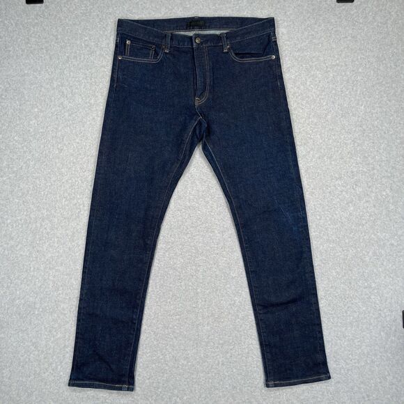 Uniqlo Jeans Mens 35 x 32 (34x31) Slim Straight Japanese Kaihara Selvedge Denim - Picture 2 of 14